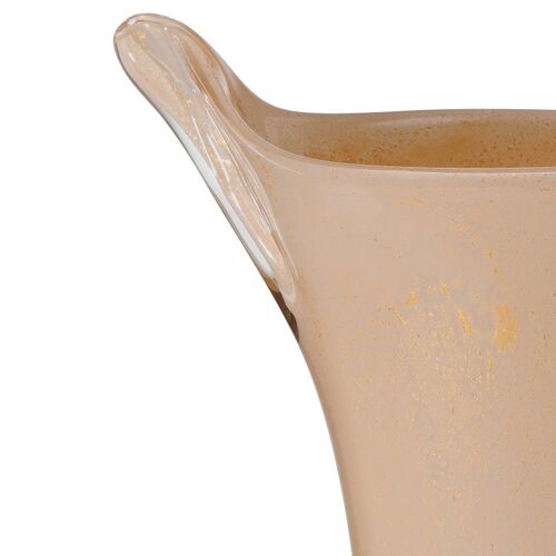 Tamara Glass Tall Vase, Soft Peach/Gold 2 Tamara Glass Tall Vase, Soft Peach/Gold