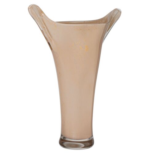 Tamara Glass Tall Vase, Soft Peach/Gold 3 Tamara Glass Tall Vase, Soft Peach/Gold