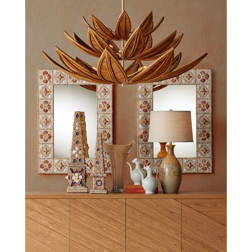 Tamara Glass Tall Vase, Soft Peach/Gold 4 Tamara Glass Tall Vase, Soft Peach/Gold