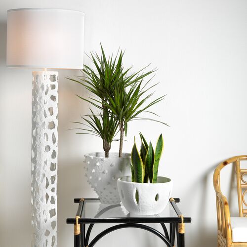 Spike Ceramic Decorative Vase, White 2 Spike Ceramic Decorative Vase, White