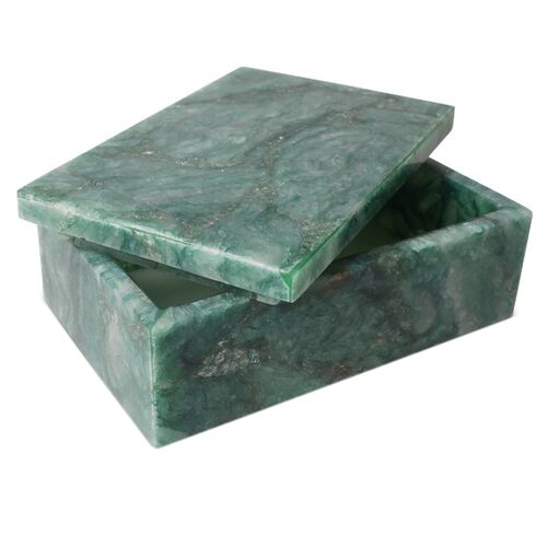 Green Aventurine Box, Natural 4 Green Aventurine Box, Natural