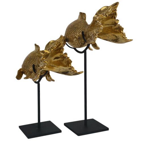 S/2 Goldfish Objects, Gold/Black 4 S/2 Goldfish Objects, Gold/Black