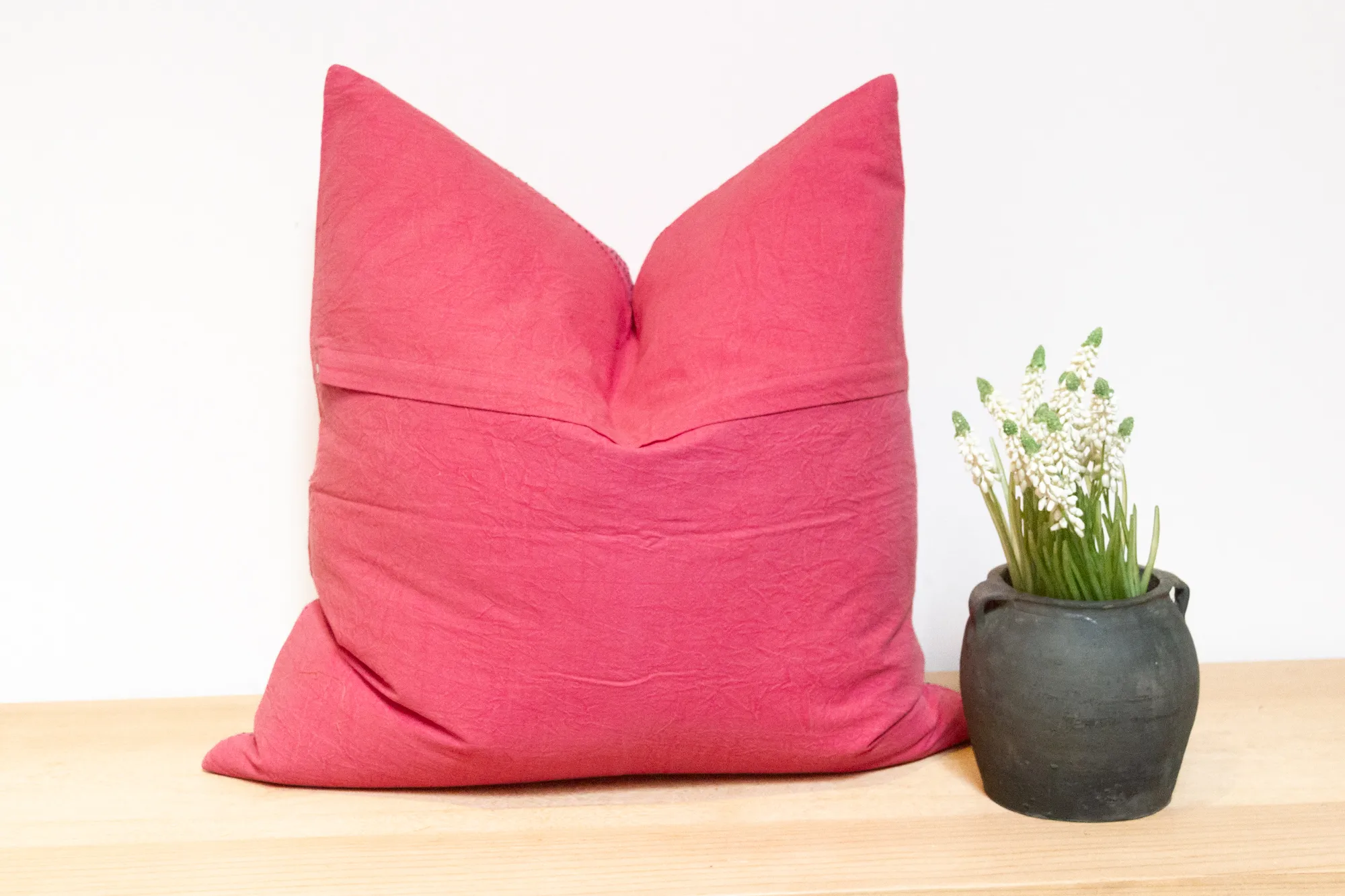 Carnation Hand-Stitched Pillow Cover 2 Carnation Hand-Stitched Pillow Cover