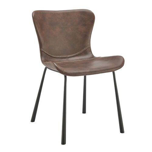 S/2 Harmonique Side Chairs, Vintage Leatherette 2 S/2 Harmonique Side Chairs, Vintage Leatherette