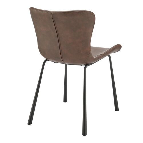 S/2 Harmonique Side Chairs, Vintage Leatherette 6 S/2 Harmonique Side Chairs, Vintage Leatherette