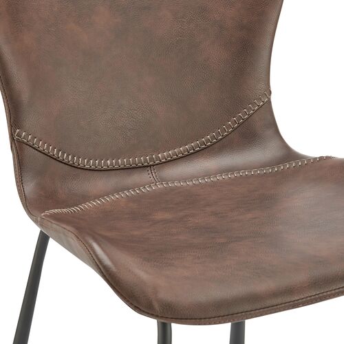 S/2 Harmonique Side Chairs, Vintage Leatherette 7 S/2 Harmonique Side Chairs, Vintage Leatherette