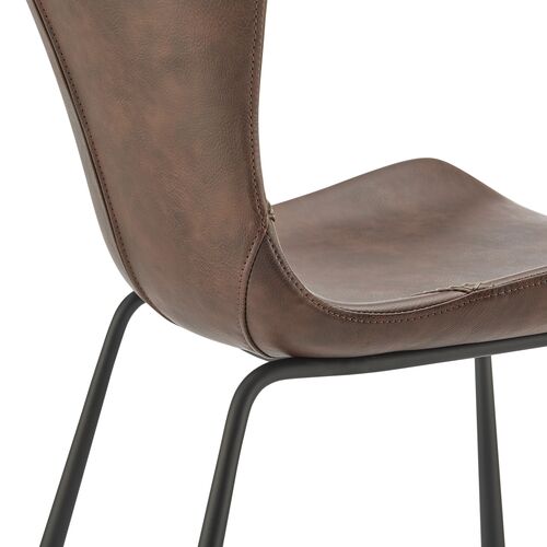 S/2 Harmonique Side Chairs, Vintage Leatherette 8 S/2 Harmonique Side Chairs, Vintage Leatherette