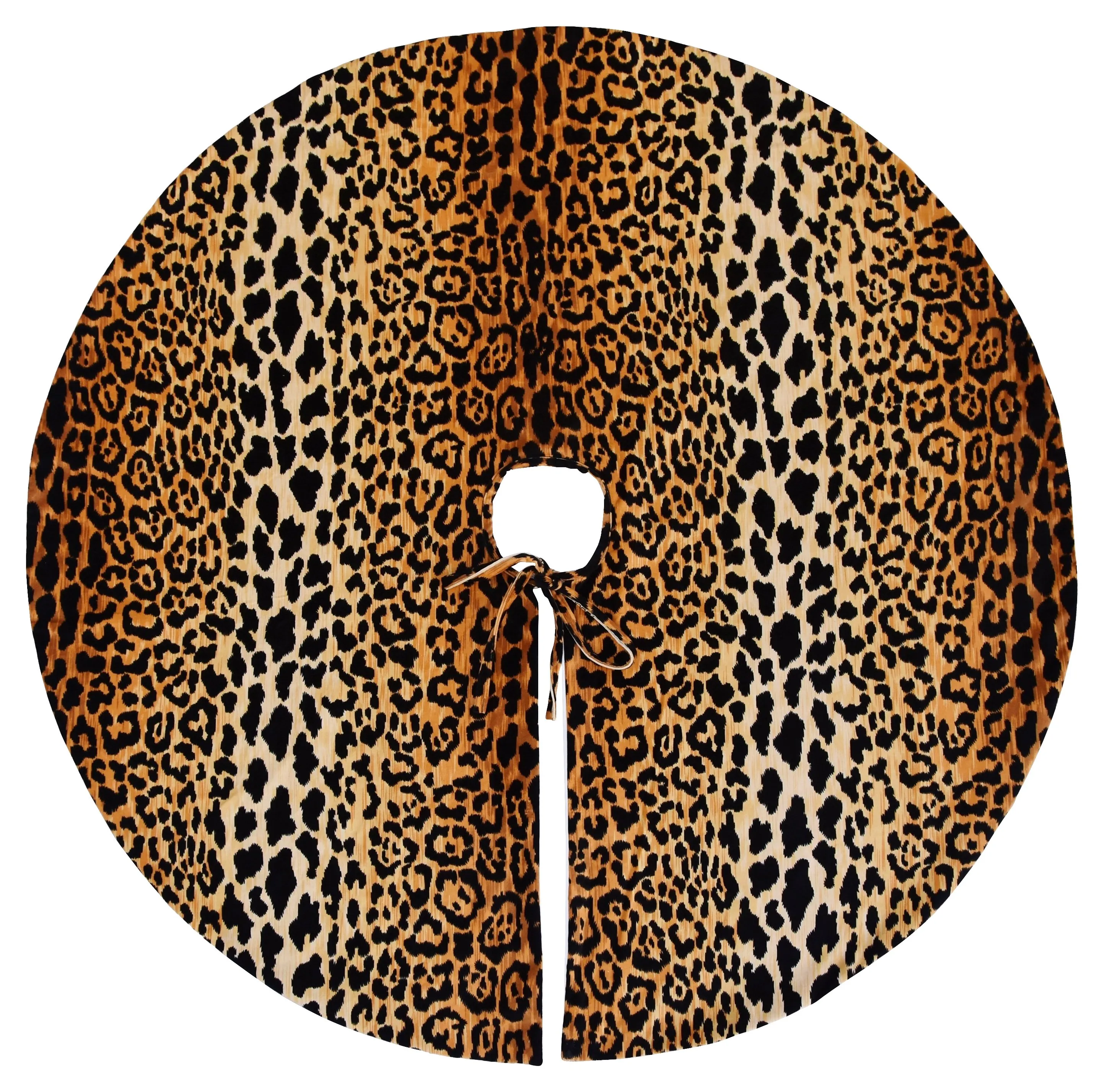 53" Leopard Velvet Christmas Tree Skirt