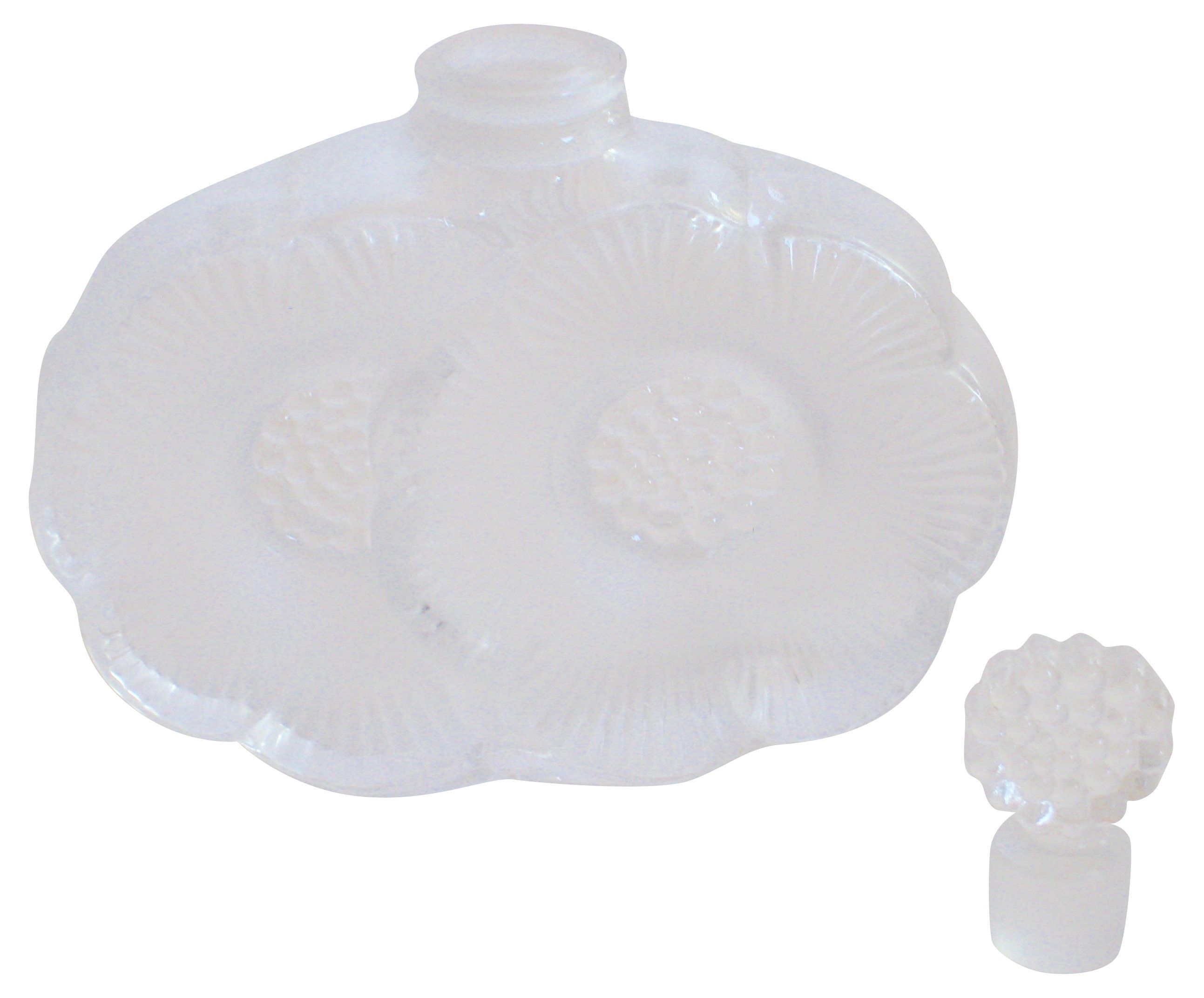 Lalique Double Dahlia Perfume Bottle 2 Lalique Double Dahlia Perfume Bottle