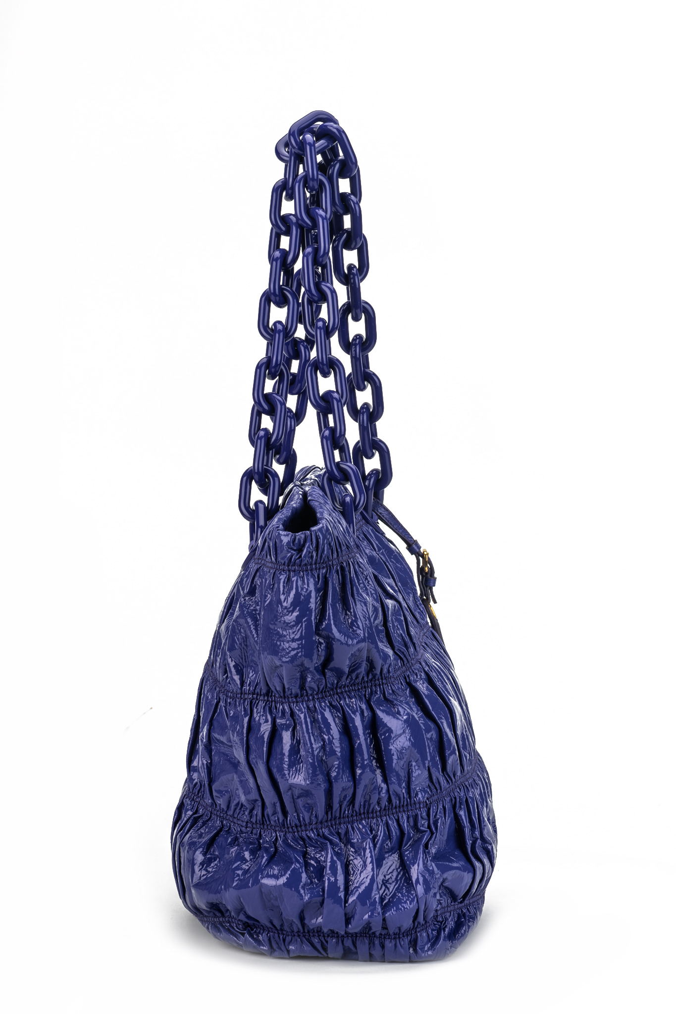 Prada BN Purple Rouched Patent Tote 6 Prada BN Purple Rouched Patent Tote