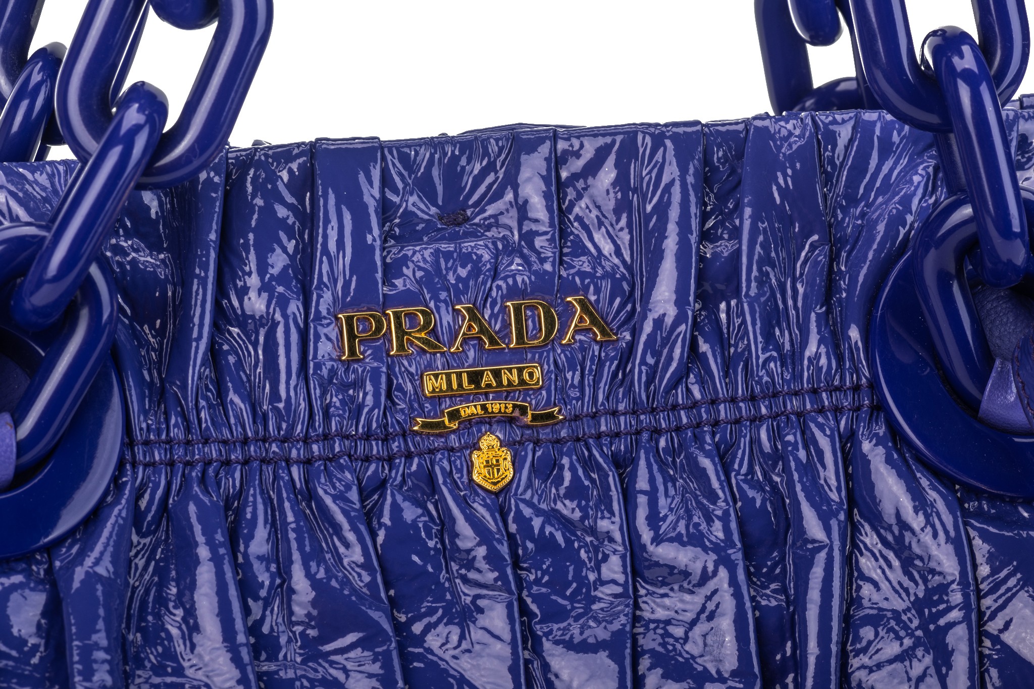 Prada BN Purple Rouched Patent Tote 9 Prada BN Purple Rouched Patent Tote