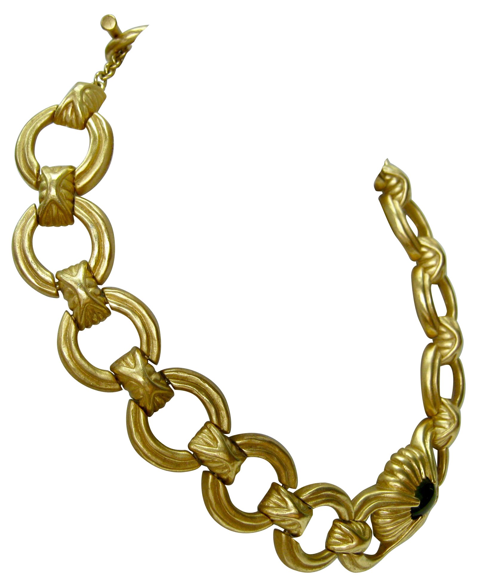 Givenchy Matte Gold Peridot Necklace 2 Givenchy Matte Gold Peridot Necklace