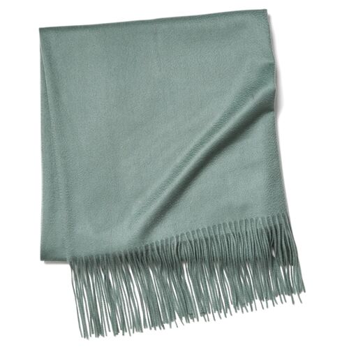 Solid Cashmere Throw, Spa Green 1 Solid Cashmere Throw, Spa Green