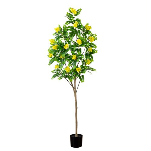 6ft. Artificial Flowering Citrus Tree with Real Touch Leaves 1 6ft. Artificial Flowering Citrus Tree with Real Touch Leaves
