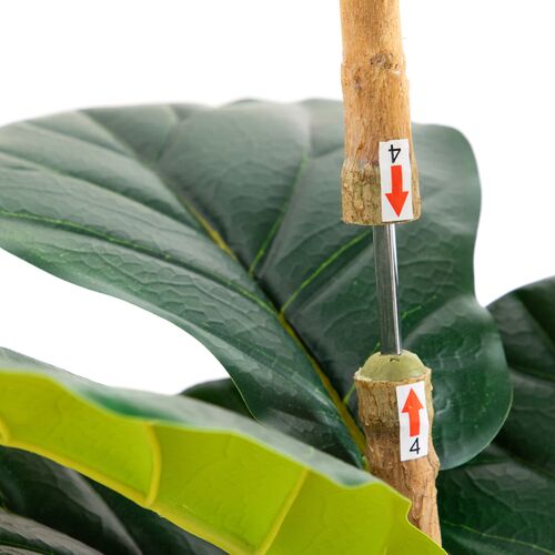 6ft. Artificial Fiddle Leaf Tree in Decorative White Planter 4 6ft. Artificial Fiddle Leaf Tree in Decorative White Planter