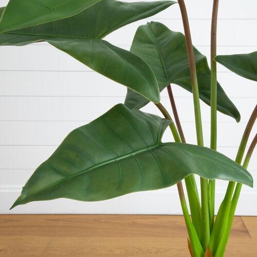 Faux Arrowhead Philodendron in White Decorative Planter 3 Faux Arrowhead Philodendron in White Decorative Planter