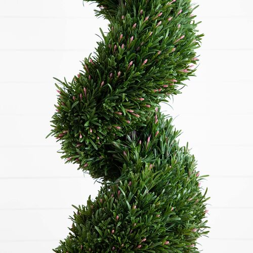 9ft. UV Resistant Artificial Rosemary Spiral Topiary Tree, Indoor/Outdoor 3 9ft. UV Resistant Artificial Rosemary Spiral Topiary Tree, Indoor/Outdoor