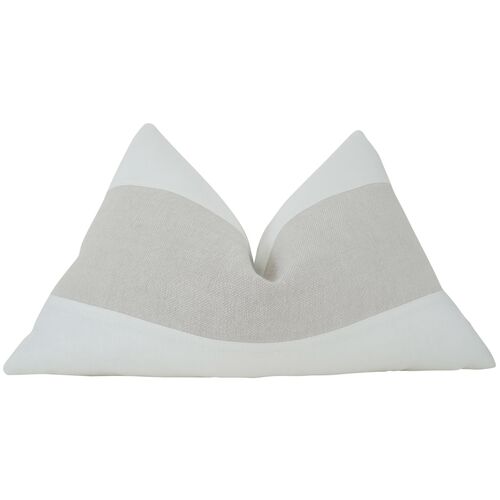Amador 25x16 Pillow, White/Taupe 1 Amador 25x16 Pillow, White/Taupe