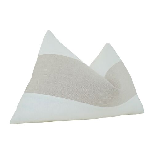 Amador 25x16 Pillow, White/Taupe 2 Amador 25x16 Pillow, White/Taupe