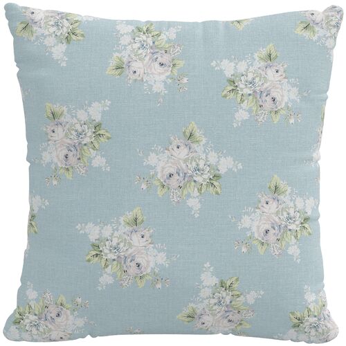 Bluebell Bouquet Pillow, Light Blue 1 Bluebell Bouquet Pillow, Light Blue