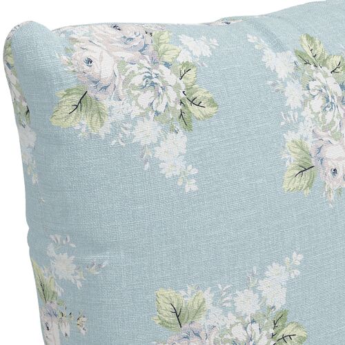 Bluebell Bouquet Pillow, Light Blue 3 Bluebell Bouquet Pillow, Light Blue