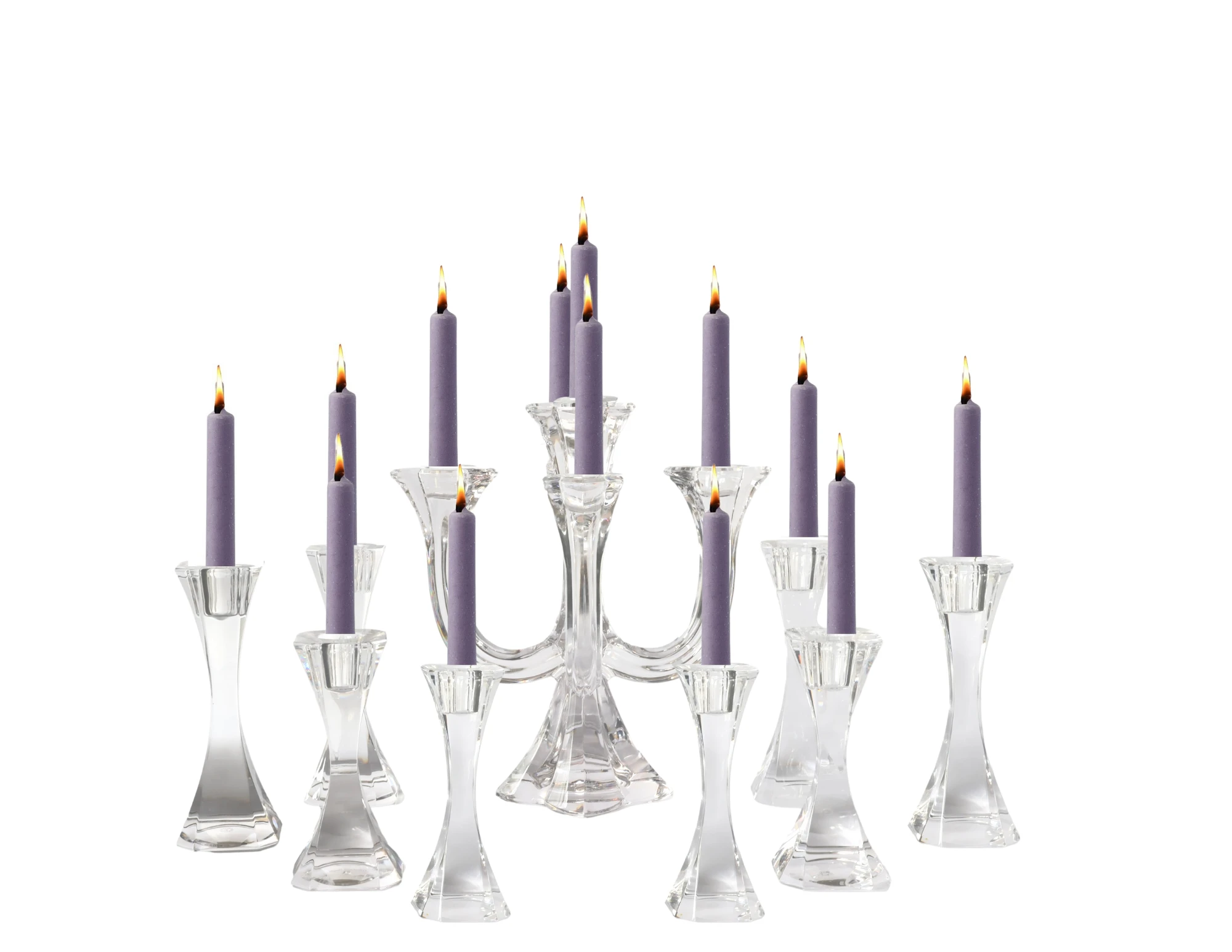 Villeroy & Boch Crystal Candleholder Set 6 Villeroy & Boch Crystal Candleholder Set