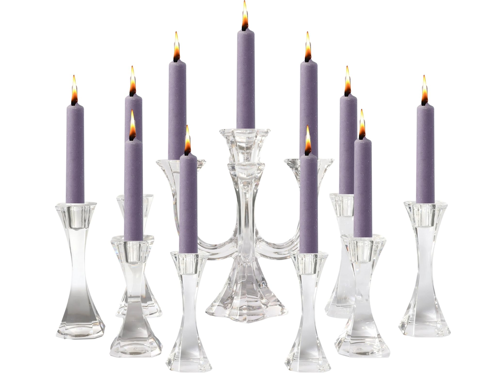 Villeroy & Boch Crystal Candleholder Set 8 Villeroy & Boch Crystal Candleholder Set
