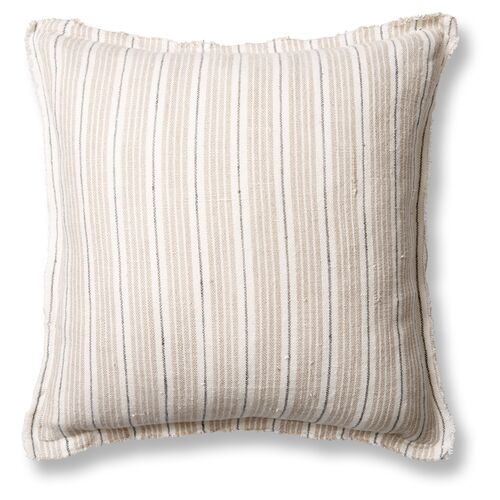 Newport 20x20 Pillow, Natural/Midnight Linen 2 Newport 20x20 Pillow, Natural/Midnight Linen