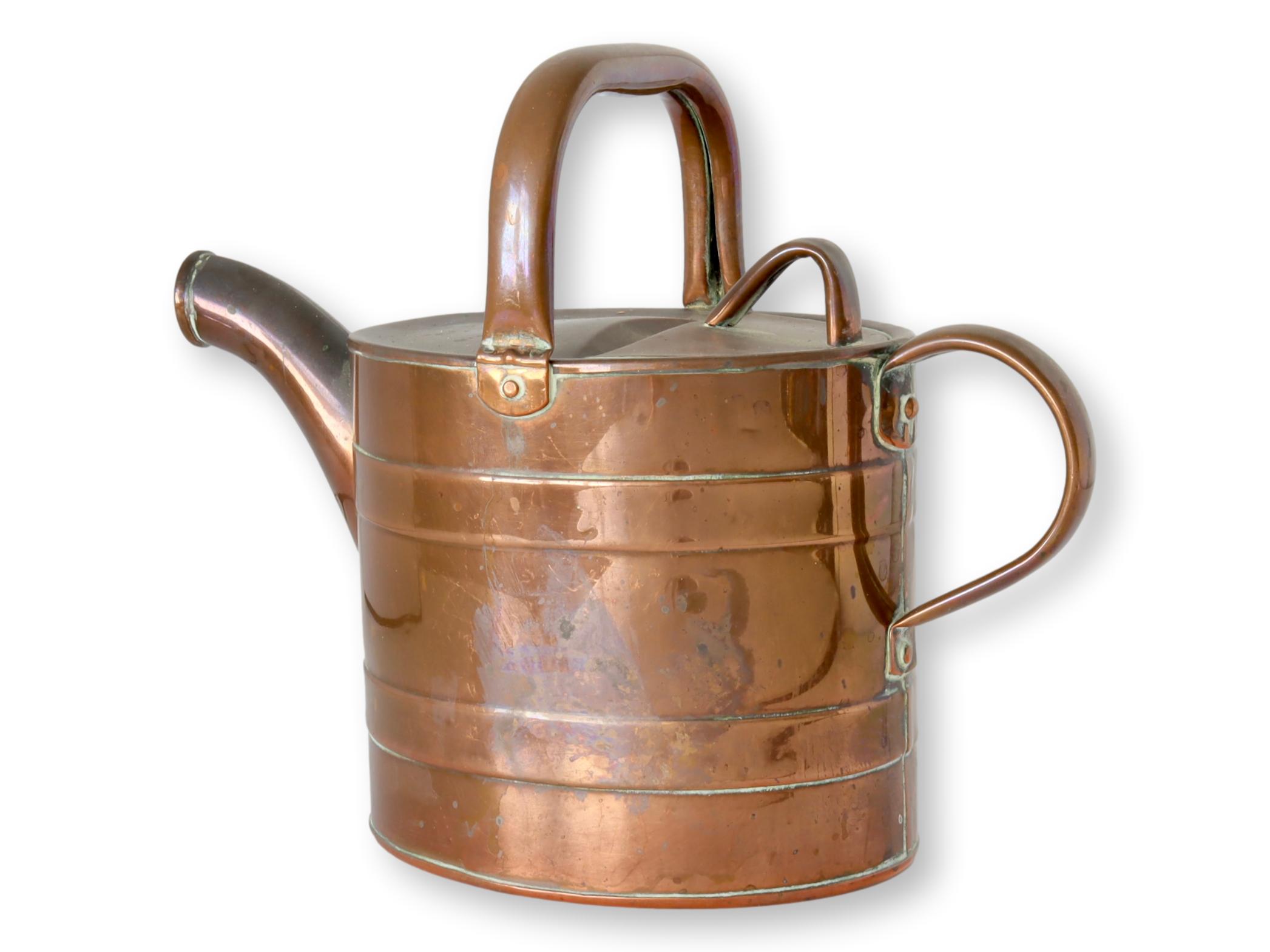 Victorian English Copper Watering Can 1 Victorian English Copper Watering Can