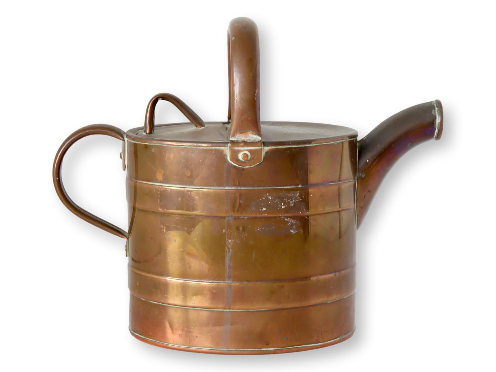 Victorian English Copper Watering Can 3 Victorian English Copper Watering Can