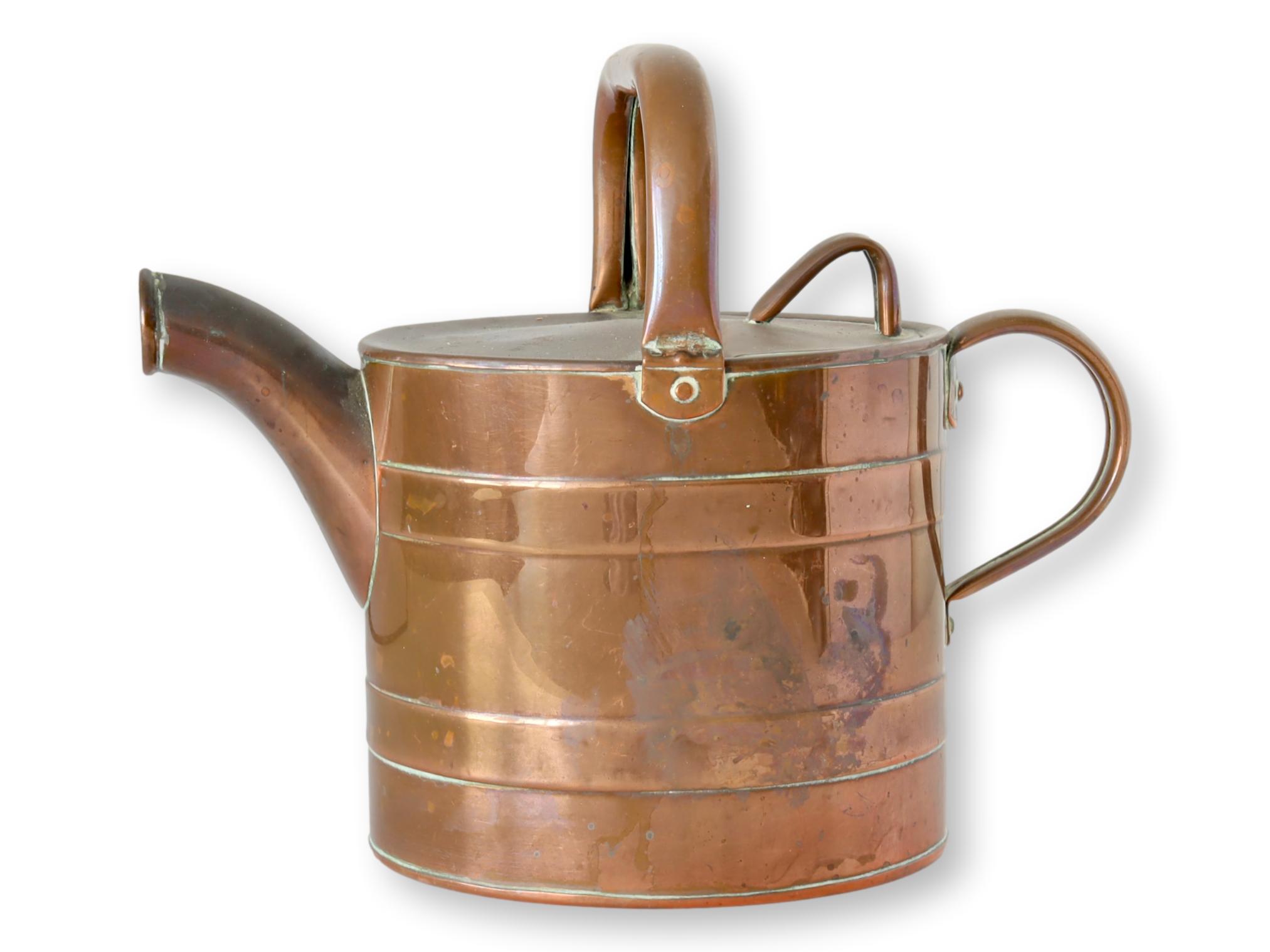 Victorian English Copper Watering Can 4 Victorian English Copper Watering Can