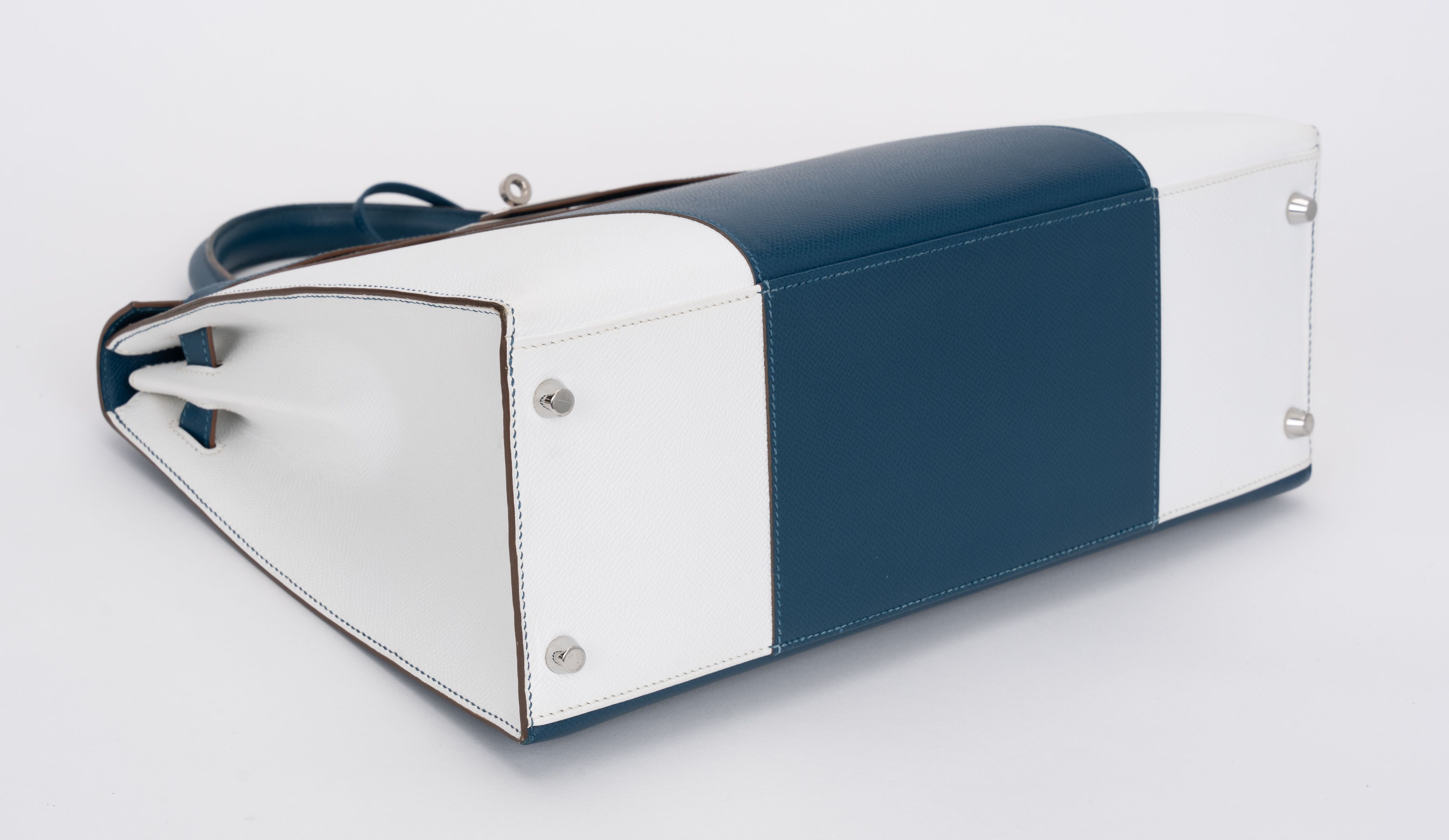Herm¨¨s Kelly Sellier 35 Flag Blue White 8 Herm¨¨s Kelly Sellier 35 Flag Blue White
