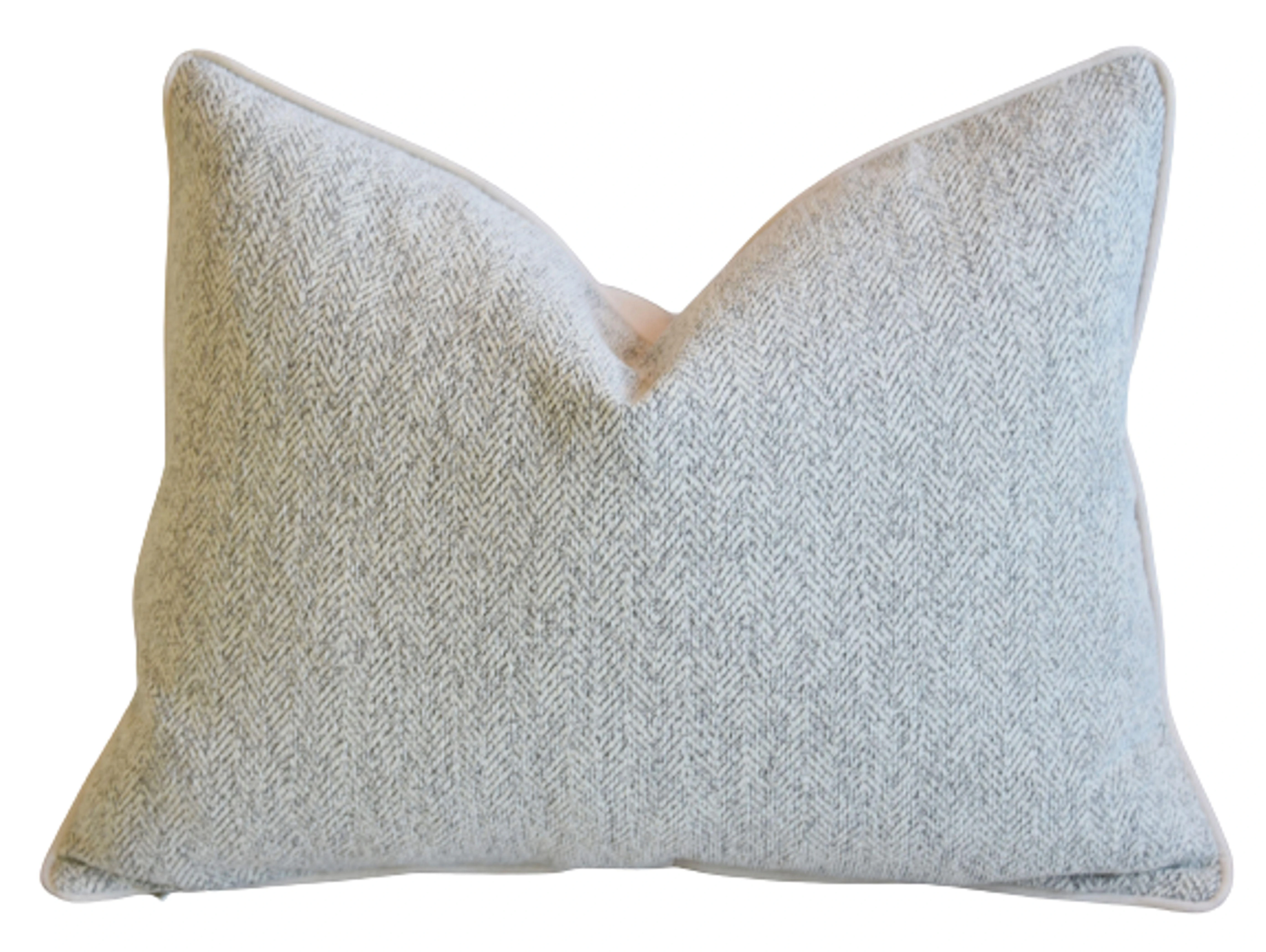 Designer Salt/Pepper Herringbone Pillow 3 Designer Salt/Pepper Herringbone Pillow