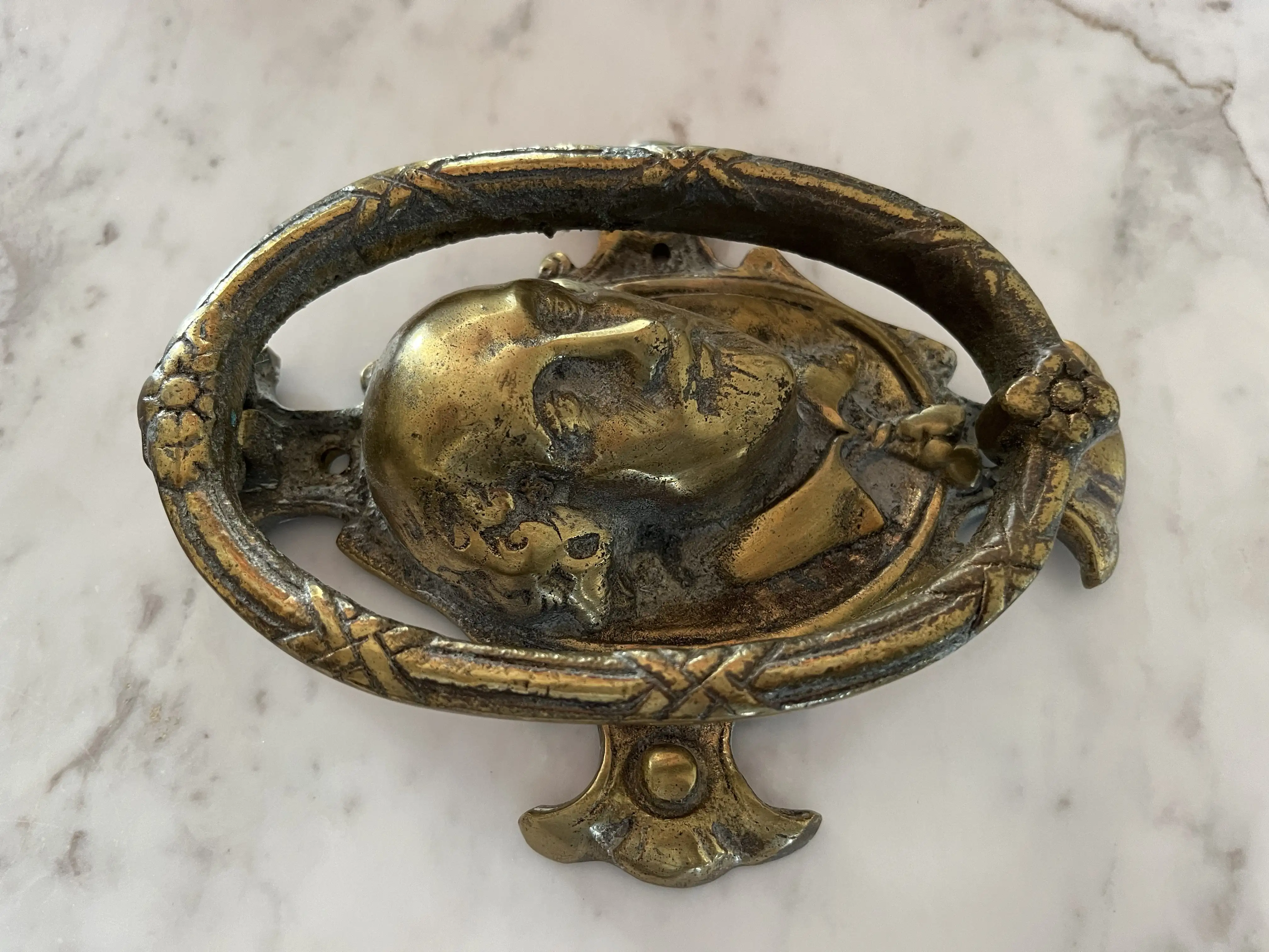 English Brass Shakespeare Door Knocker 3 English Brass Shakespeare Door Knocker