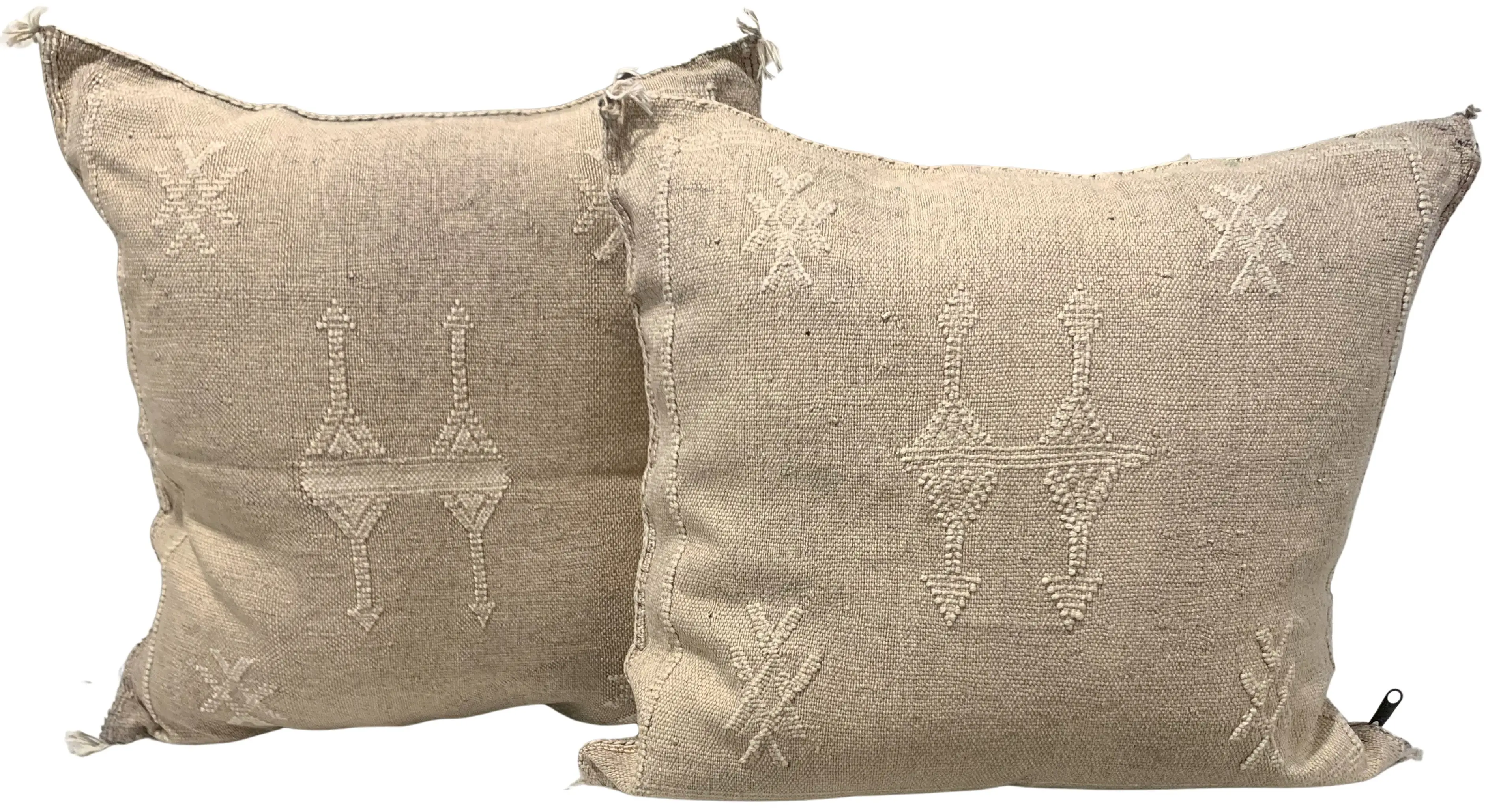 Moroccan Sabra Silk Pillows, Pair 1 Moroccan Sabra Silk Pillows, Pair
