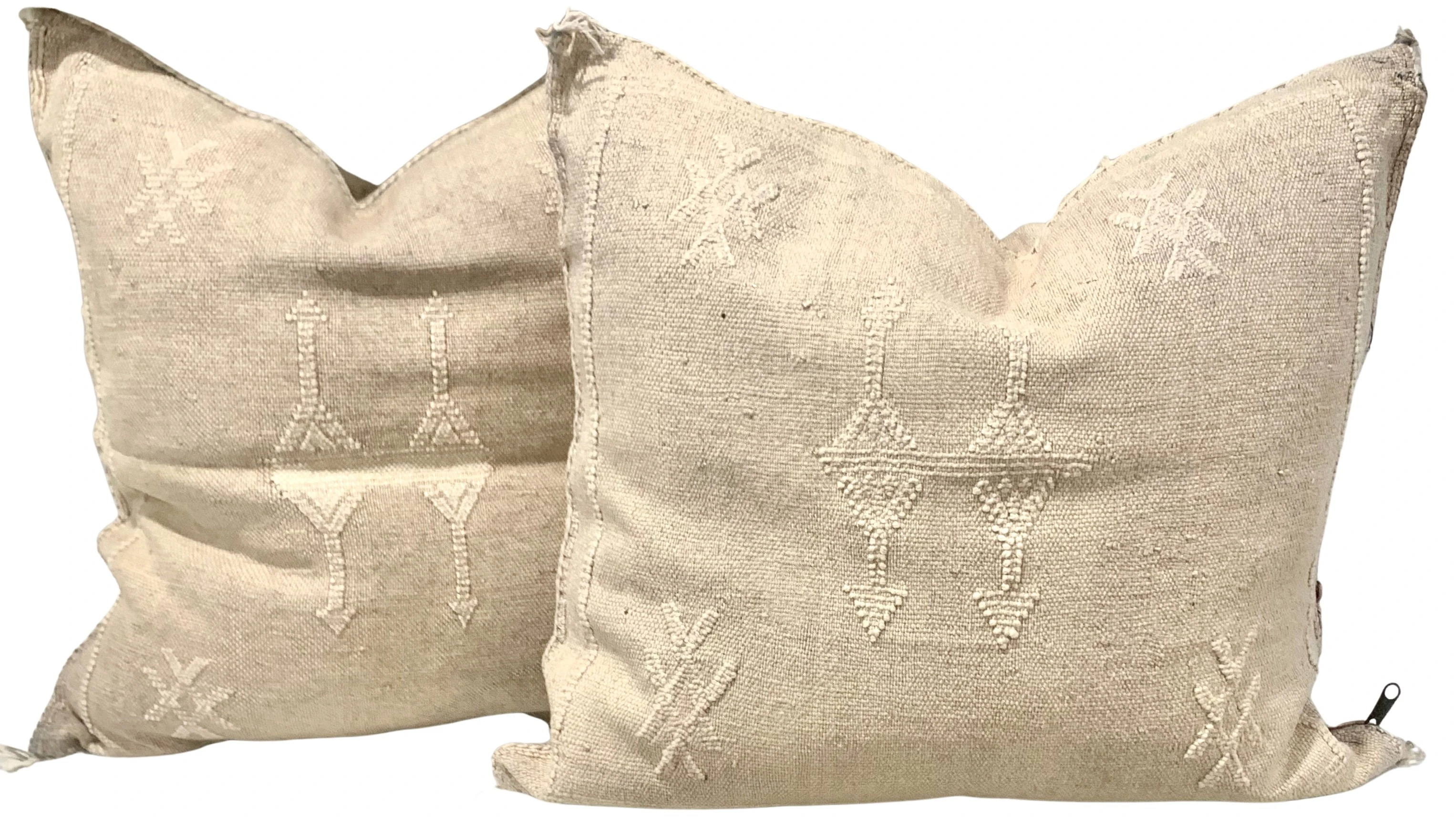 Moroccan Sabra Silk Pillows, Pair 3 Moroccan Sabra Silk Pillows, Pair