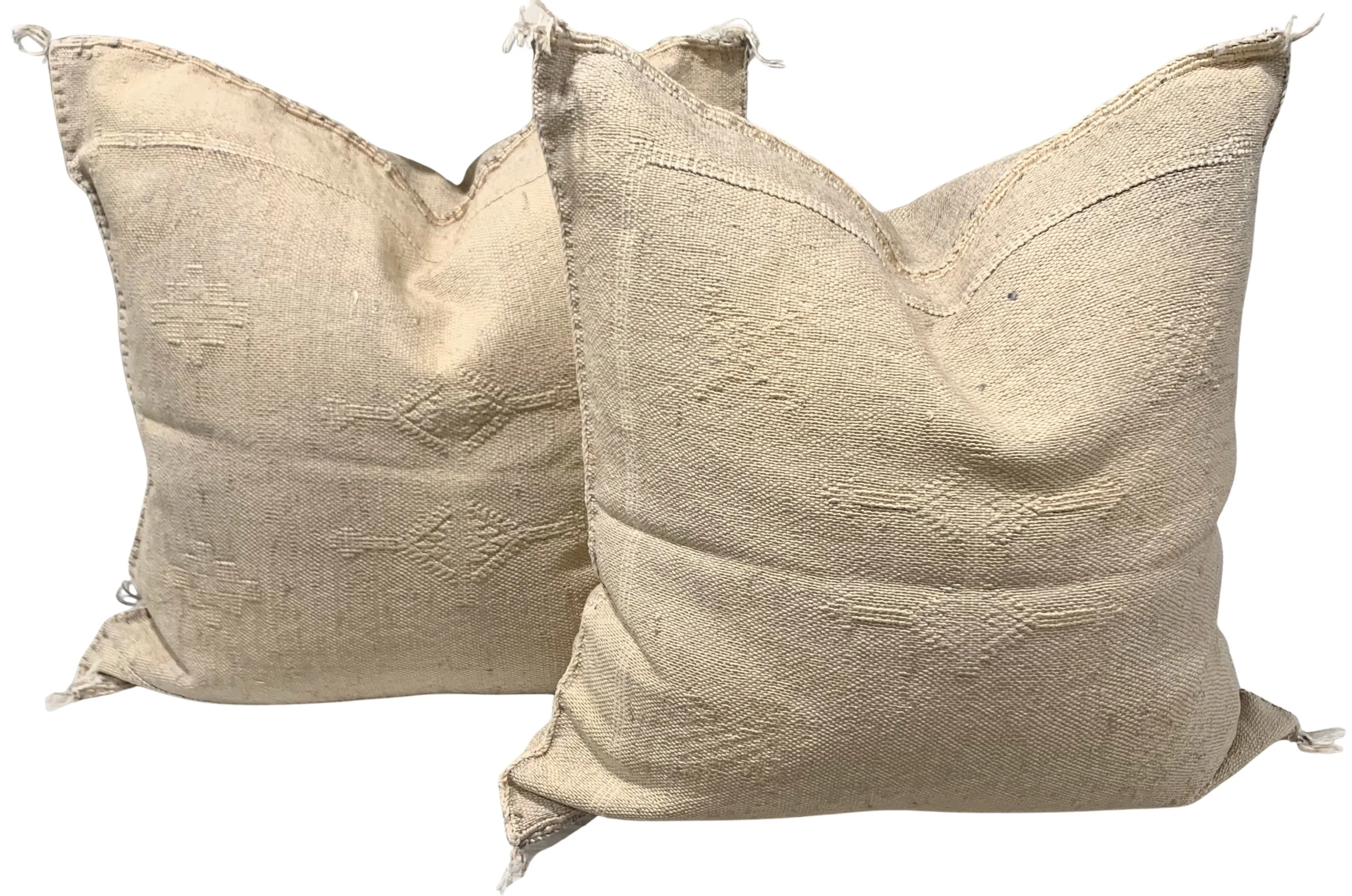Moroccan Sabra Silk Pillows, Pair 3 Moroccan Sabra Silk Pillows, Pair