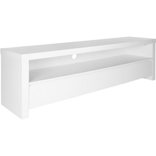 Rey Media Stand, White 1 Rey Media Stand, White