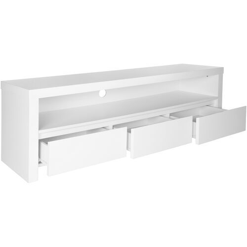 Rey Media Stand, White 4 Rey Media Stand, White