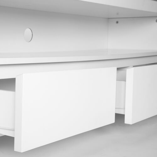 Rey Media Stand, White 5 Rey Media Stand, White