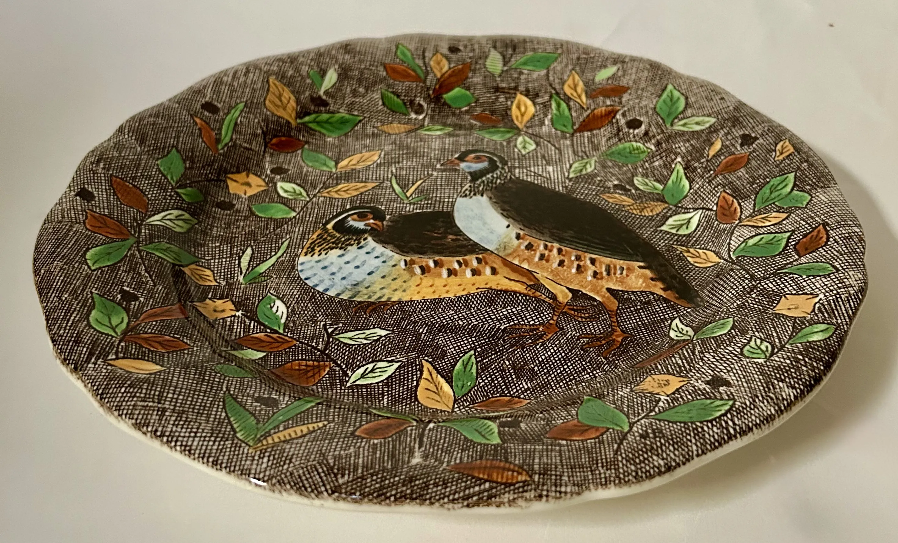 Gien French Faience Quails Plate 3 Gien French Faience Quails Plate