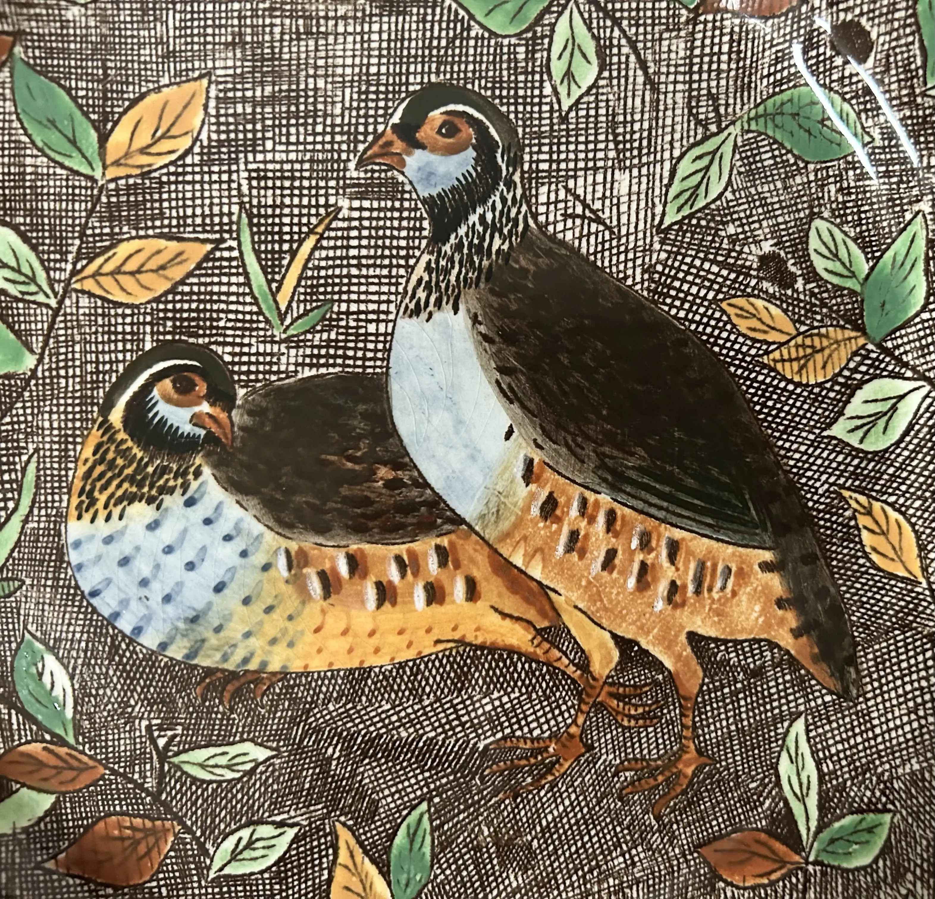 Gien French Faience Quails Plate 5 Gien French Faience Quails Plate