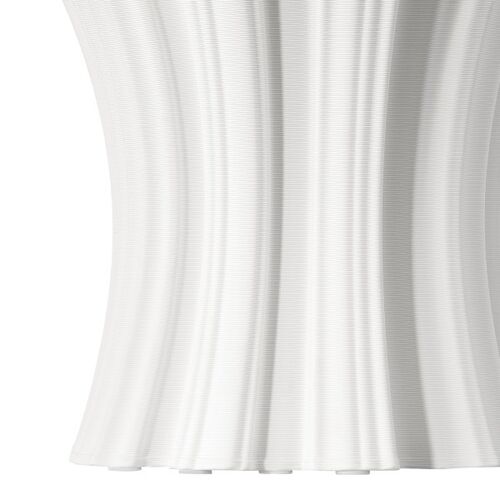 Godet Porcelain Vase, White 3 Godet Porcelain Vase, White