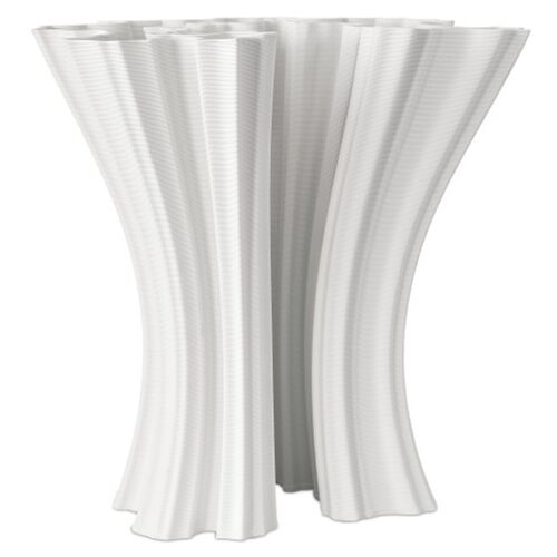 Godet Porcelain Vase, White 4 Godet Porcelain Vase, White