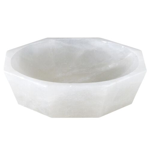Waystone Alabaster Bowl, White 1 Waystone Alabaster Bowl, White