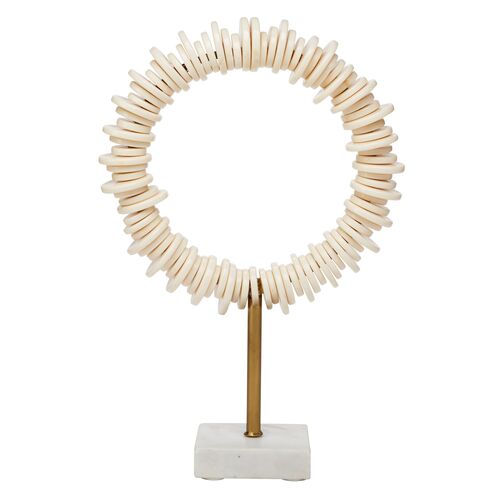 S/2 Arena Sculpture, Cream/Brass/White 4 S/2 Arena Sculpture, Cream/Brass/White