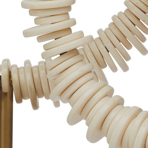 S/2 Arena Sculpture, Cream/Brass/White 6 S/2 Arena Sculpture, Cream/Brass/White