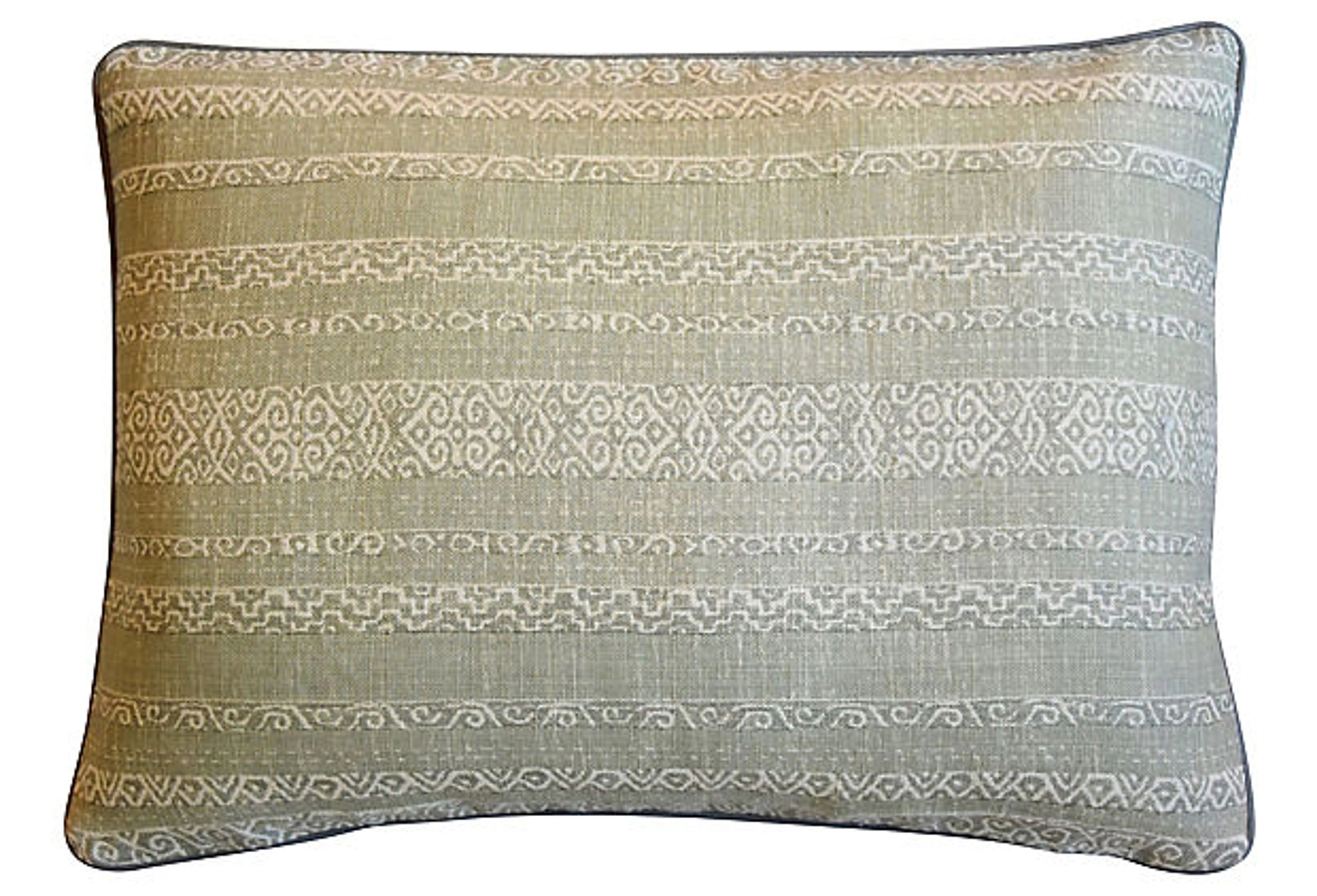 Green & Cream Kerry Joyce Striped Pillow 5 Green & Cream Kerry Joyce Striped Pillow