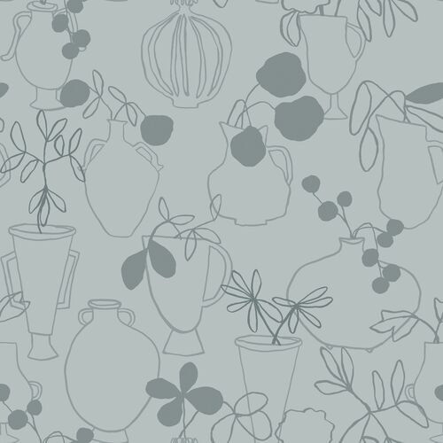 Susan Hable, Flower Vases Wallpaper, Ocean Sand 1 Susan Hable, Flower Vases Wallpaper, Ocean Sand