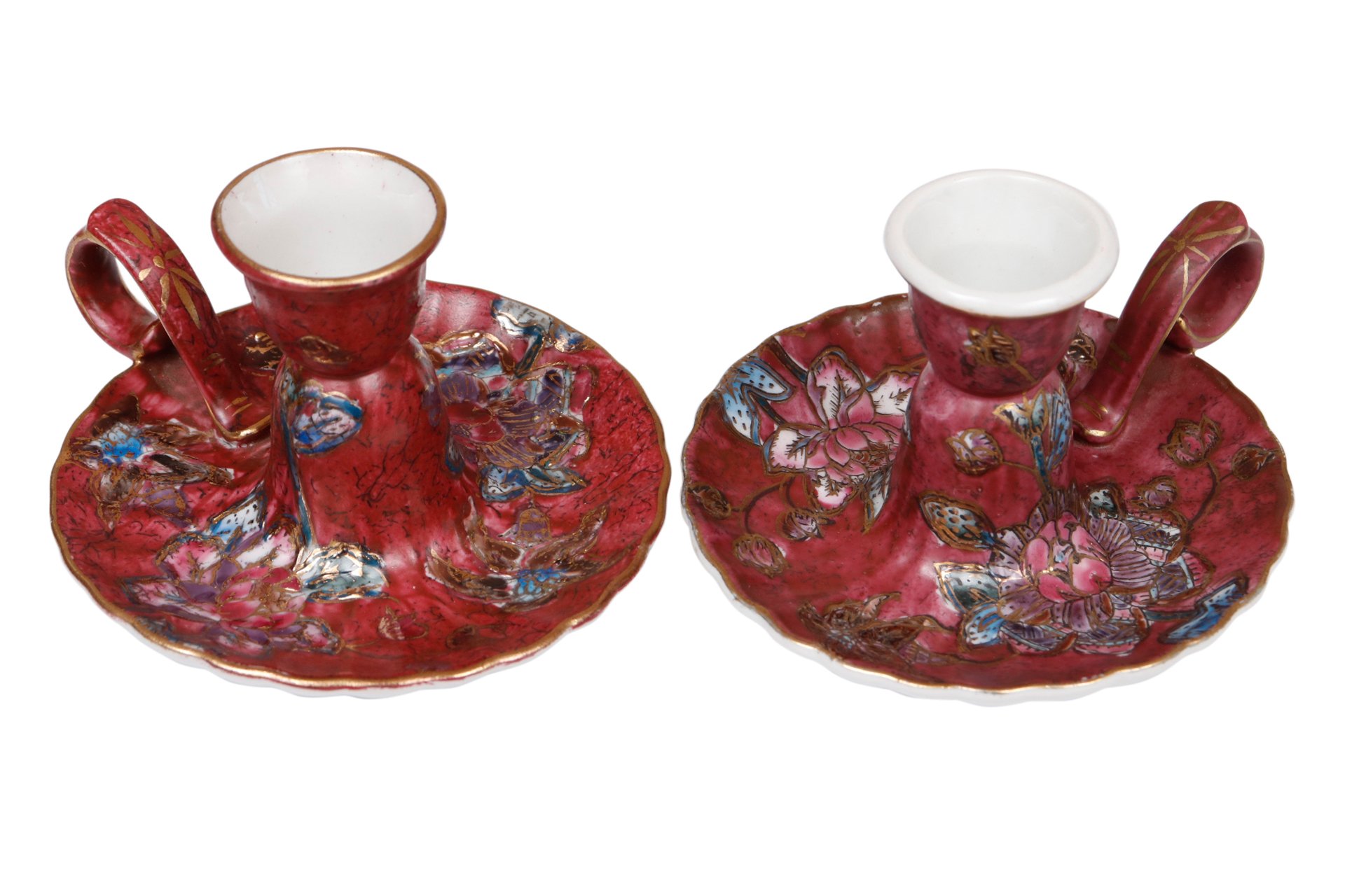 Ceramic Chamberstick Candle Holders 1 Ceramic Chamberstick Candle Holders